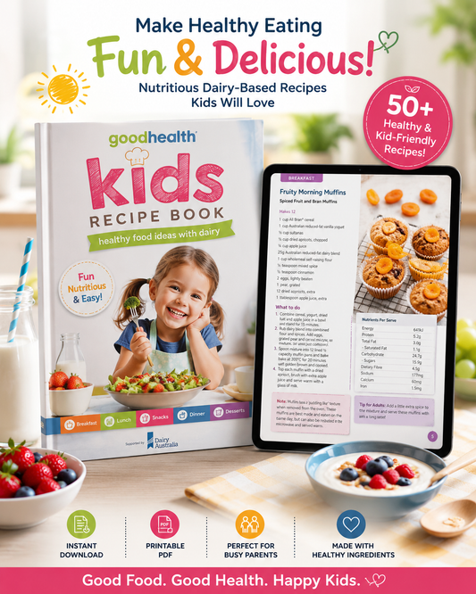 Kids Good Health Recipe Book | Fun & Nutritious Dairy-Based Meal Ideas — Printable PDF⭐⭐⭐⭐⭐- Myskar