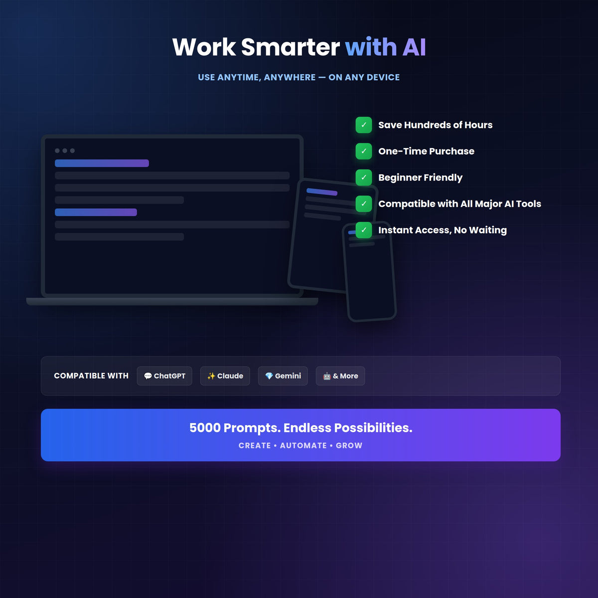5000 AI PROMPTS™ | Premium ChatGPT Prompt Bundle